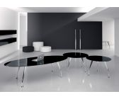 Photo : Table de réunion verre 4 pieds SEGNO